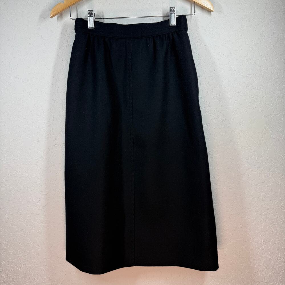Women's Vintage Louis Feraud 100% Wool A-Line Skirt‎ Size 36 Small